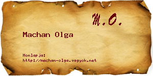 Machan Olga névjegykártya